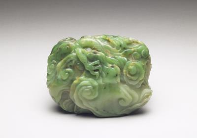 图片[2]-Jade water holder with coiling dragon pattern, Qing dynasty (1644-1911)-China Archive